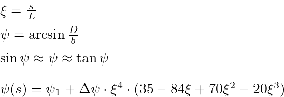 "Viennese Bend(R) cant transition segment"