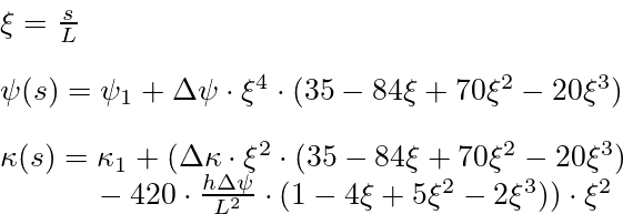 "Viennese bend (R) transition segment"